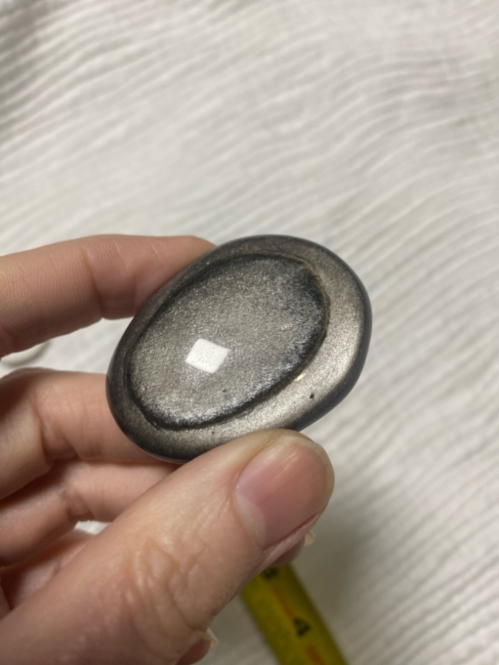 Silver Sheen Obsidian Palmstone